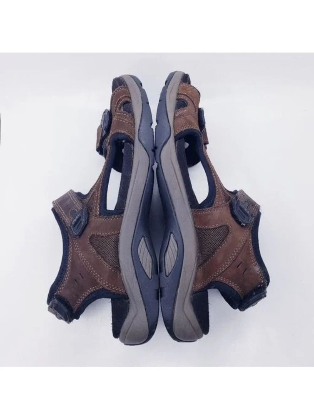 Abeo Davenport Biosystem Brown Trail Hiking Comfort Sandals Men's Size 9